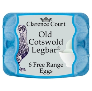 Clarence Court Cotswold Legbar Free Range Blue Assorted Eggs 6 per pack