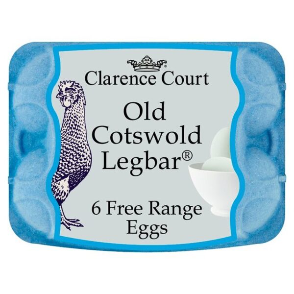 Clarence Court Cotswold Legbar Free Range Blue Assorted Eggs 6 per pack