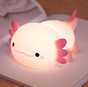 Axolotl Night Light for Kids,Cute Axolotl lamp Gifts Rechargeable Axolotl light Table Lamp Bedside Lamp,LED Animal Silicone Nursery Night Lamp Cute Room Decor Night Light for Kids Girls Boys