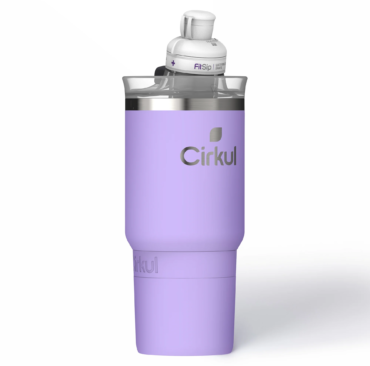 Cirkul 24oz Amethyst On-The-Go StrawSip Tumbler, 1 Flavor Cartridge (FitSip Watermelon Grape)