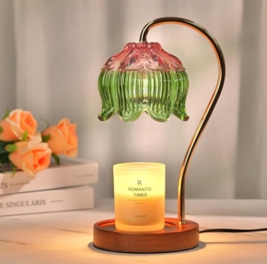 Dimmable Flower Candle Warmer Lamp with Timer, Pink Candle Lamp Warmer for Jar Candle, 2024 Womens Gifts for Christmas, Xmas Gifts for Mom Unique, Home Decor for Bedroom Living Room Decor Aesthetic