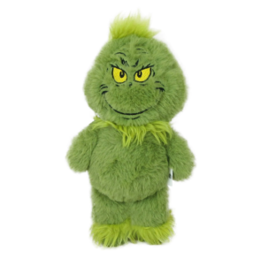 Grinch Holiday Plush Dog Toy with Squeaker, Green