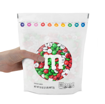 M&M'S Christmas Milk Chocolate Candy, 2lb Resealable Bulk Bag(2)