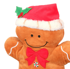 Vibrant Life Holiday Brown Gingerbread Man Plush Dog Toy(2)