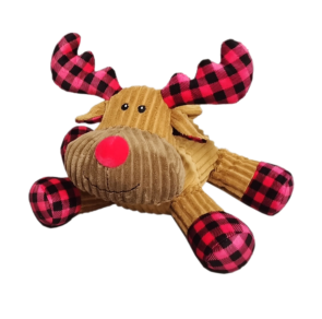 Vibrant Life Holiday Brown Moose Plush Dog Toy