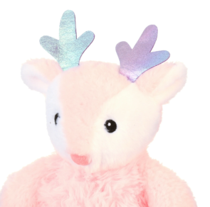 Vibrant Life Holiday Pink Reindeer Plush Dog Toy(2)