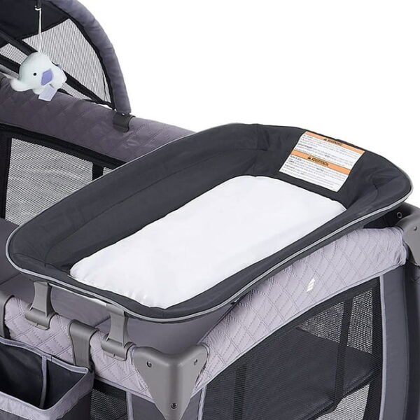 Pamo Babe Unisex Portable Baby Play Yard Include Wheels, Canopy, Changing Table for Newborn(Grey) - Image 3