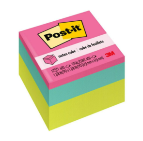 Post-it Notes Cube, Bright Colors, 1 7 8 in x 1 7 8 in, 1 Cube